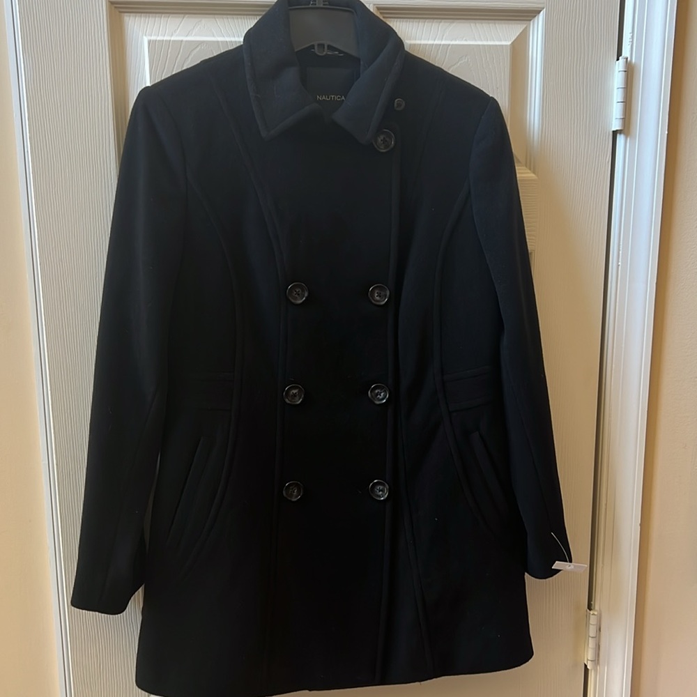 New Nautical All Black Pea Coat!
